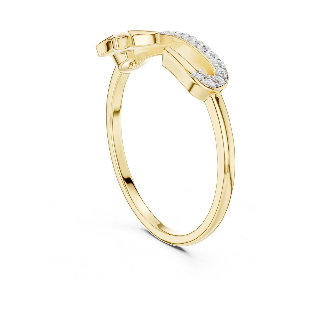 Round Cut Lab Grown Diamond Cluster Ring, 0.10ct Total, Solid Gold