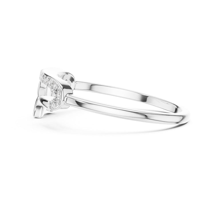 Round Cut Lab Grown Diamond Cluster Ring, 0.10ct Total, Solid Gold