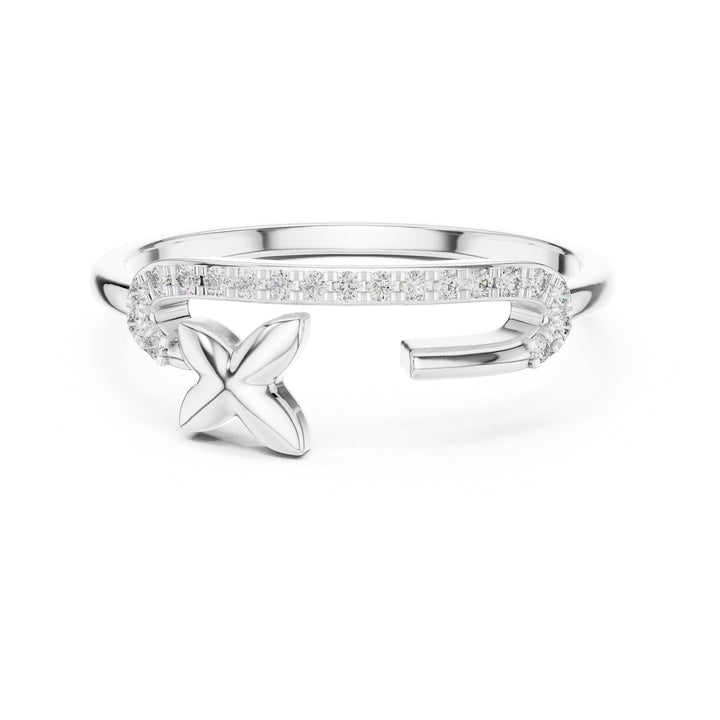 Round Cut Lab Grown Diamond Cluster Ring, 0.10ct Total, Solid Gold