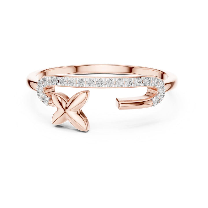 Round Cut Lab Grown Diamond Cluster Ring, 0.10ct Total, Solid Gold