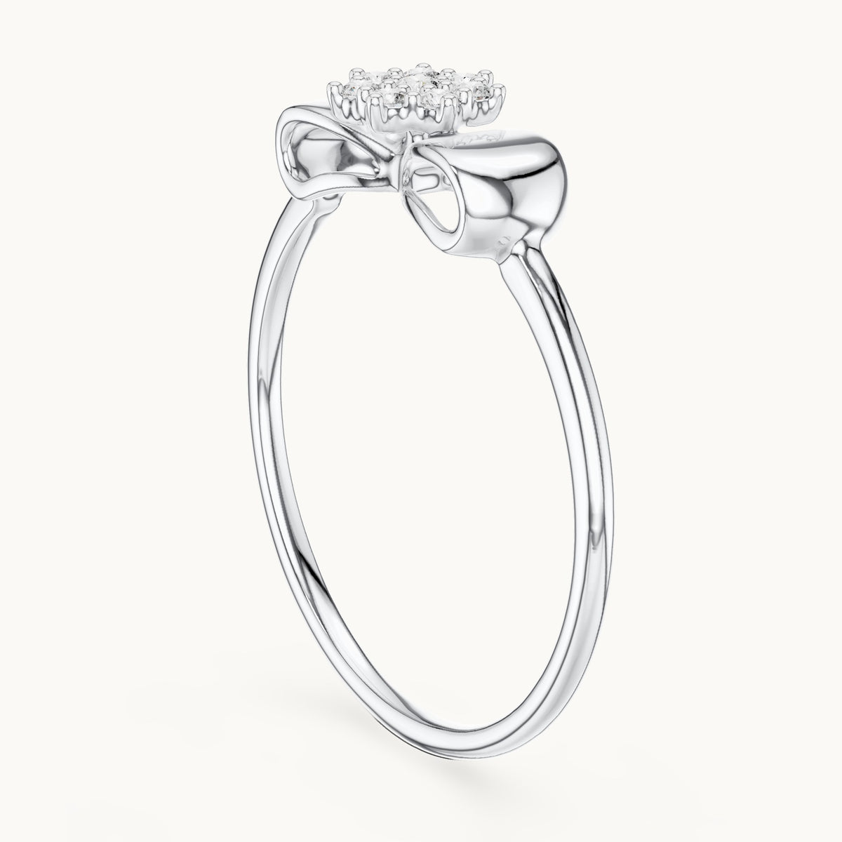 Round Cut Lab Grown Diamond Cluster Ring, 0.09ct Total, Solid Gold