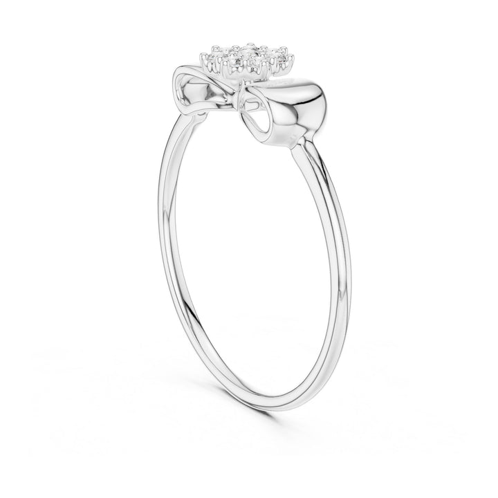 Round Cut Lab Grown Diamond Cluster Ring, 0.09ct Total, Solid Gold