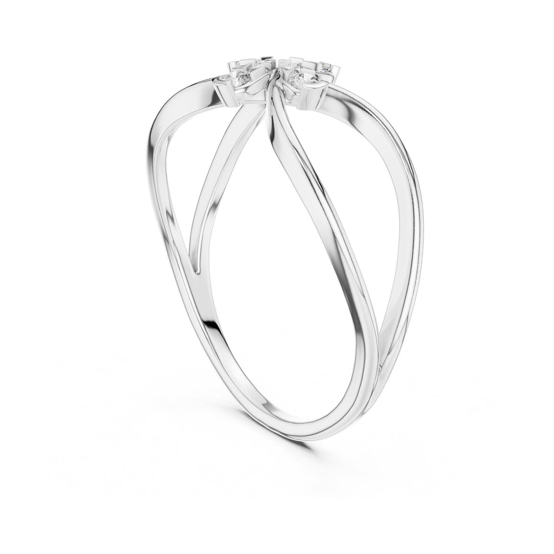 Round Cut Lab Grown Diamond Cluster Ring, 0.10ct Total, Solid Gold