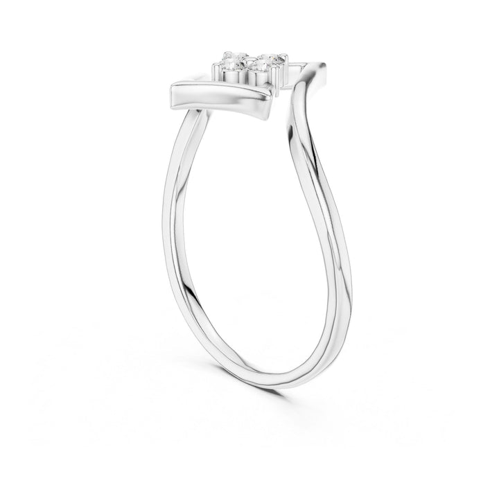 Round Cut Lab Grown Diamond Cluster Ring, 0.10ct Total, Solid Gold