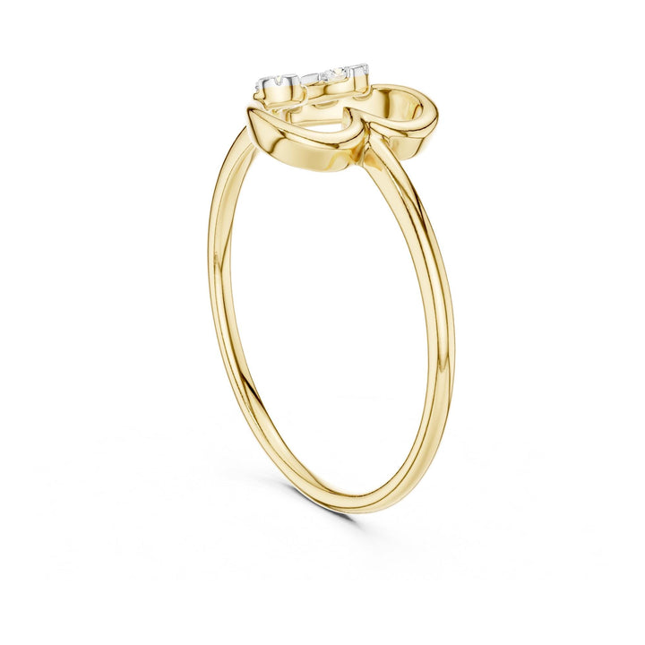 Round Cut Lab Grown Diamond Cluster Ring, 0.10ct Total, Solid Gold