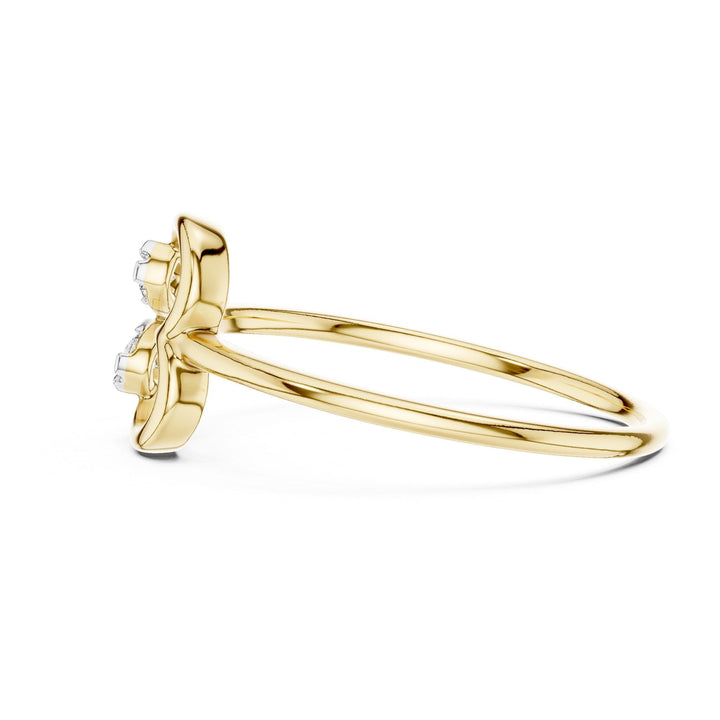 Round Cut Lab Grown Diamond Cluster Ring, 0.10ct Total, Solid Gold