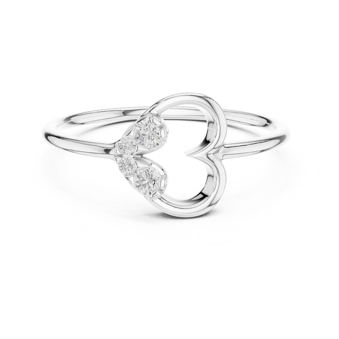 Round Cut Lab Grown Diamond Cluster Ring, 0.10ct Total, Solid Gold