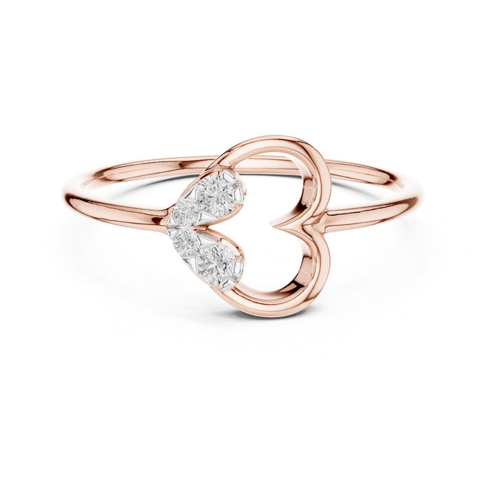 Round Cut Lab Grown Diamond Cluster Ring, 0.10ct Total, Solid Gold