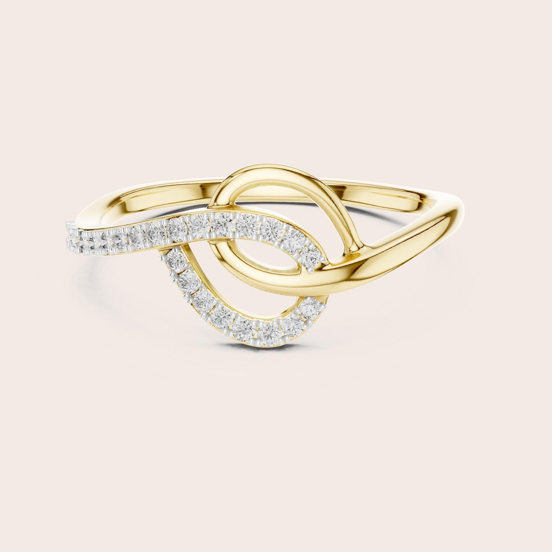 Round Cut Lab Grown Diamond Cluster Ring, 0.12ct Total, Solid Gold