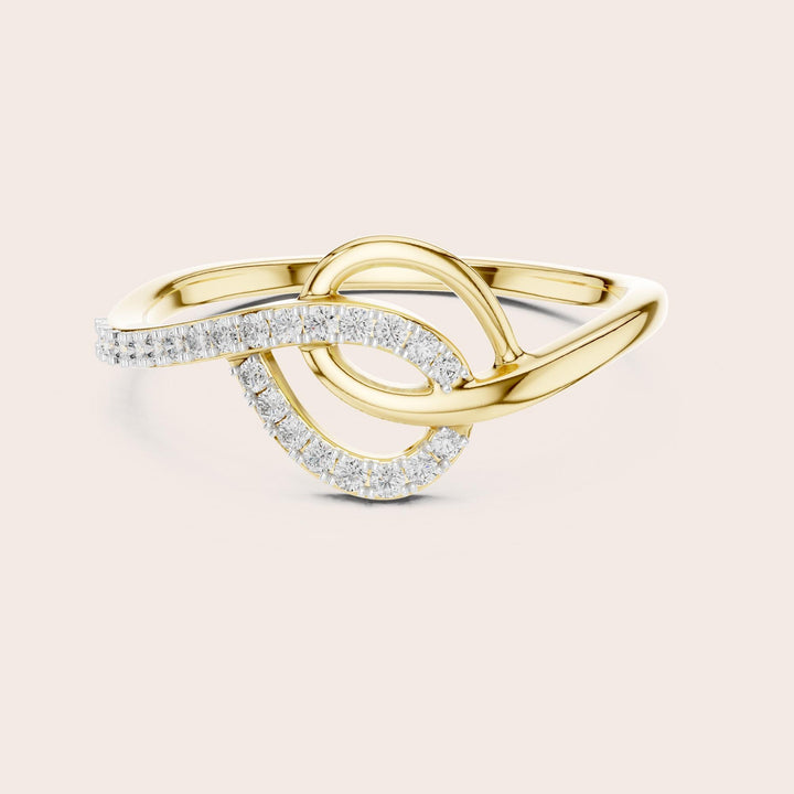 Round Cut Lab Grown Diamond Cluster Ring, 0.12ct Total, Solid Gold
