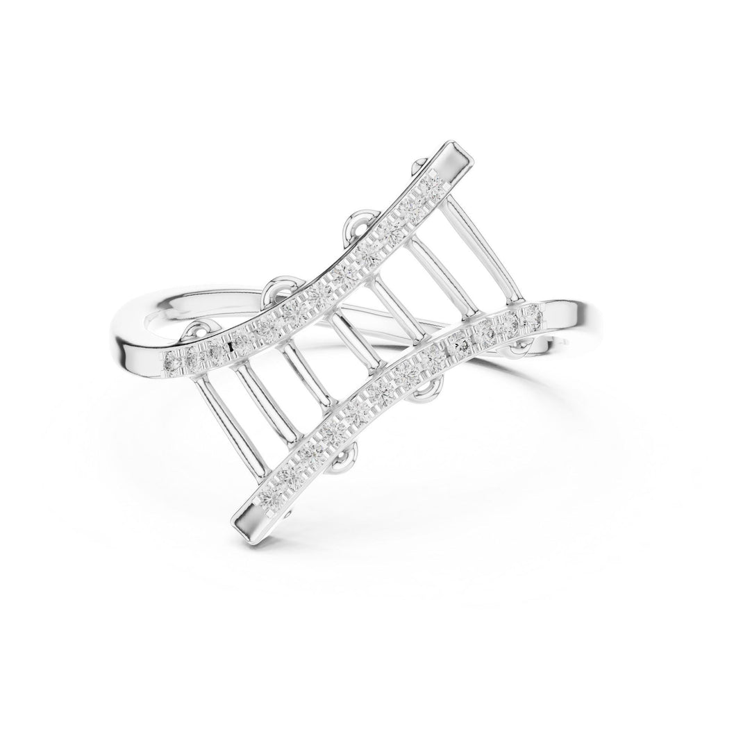Round Cut Lab Grown Diamond Cluster Ring, 0.12ct Total, Solid Gold