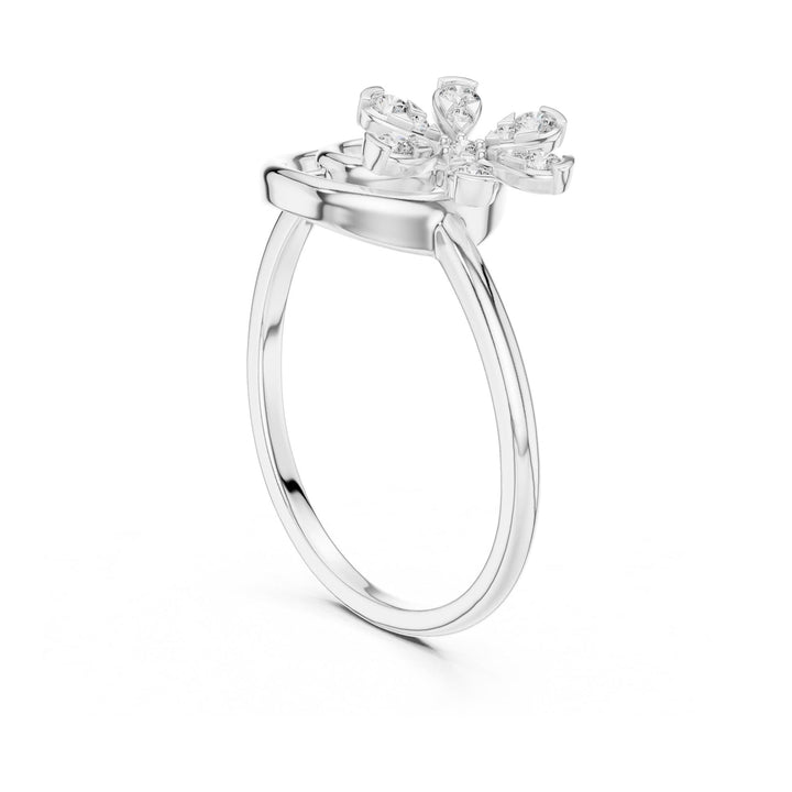 Round Cut Lab Grown Diamond Cluster Ring, 0.15ct Total, Solid Gold