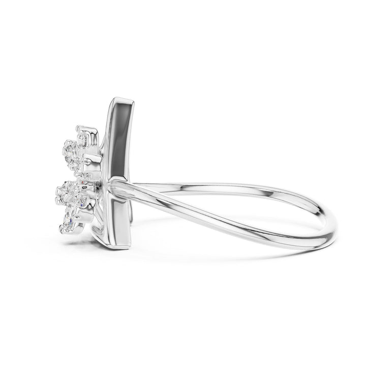 Round Cut Lab Grown Diamond Cluster Ring, 0.15ct Total, Solid Gold