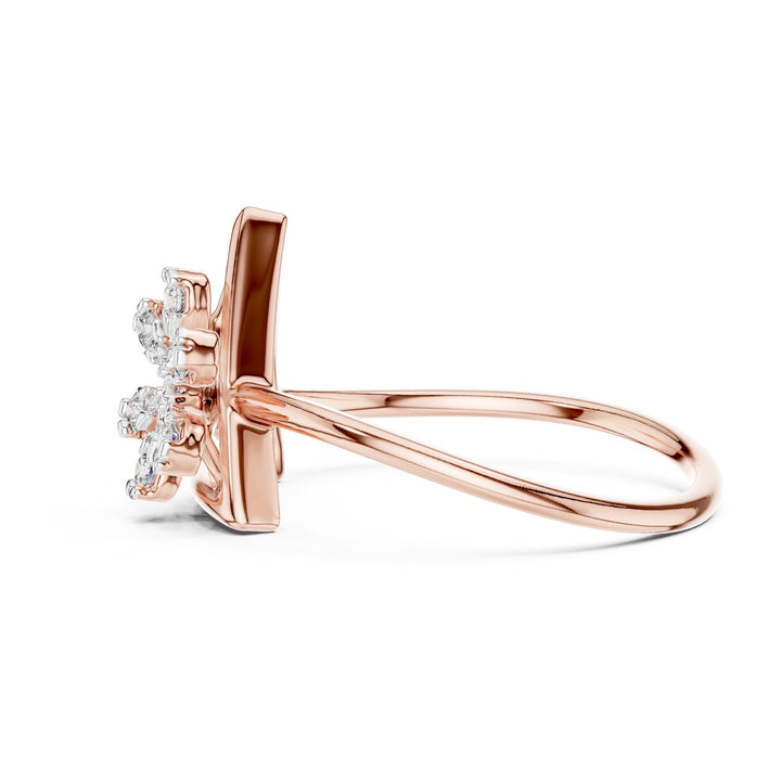 Round Cut Lab Grown Diamond Cluster Ring, 0.15ct Total, Solid Gold