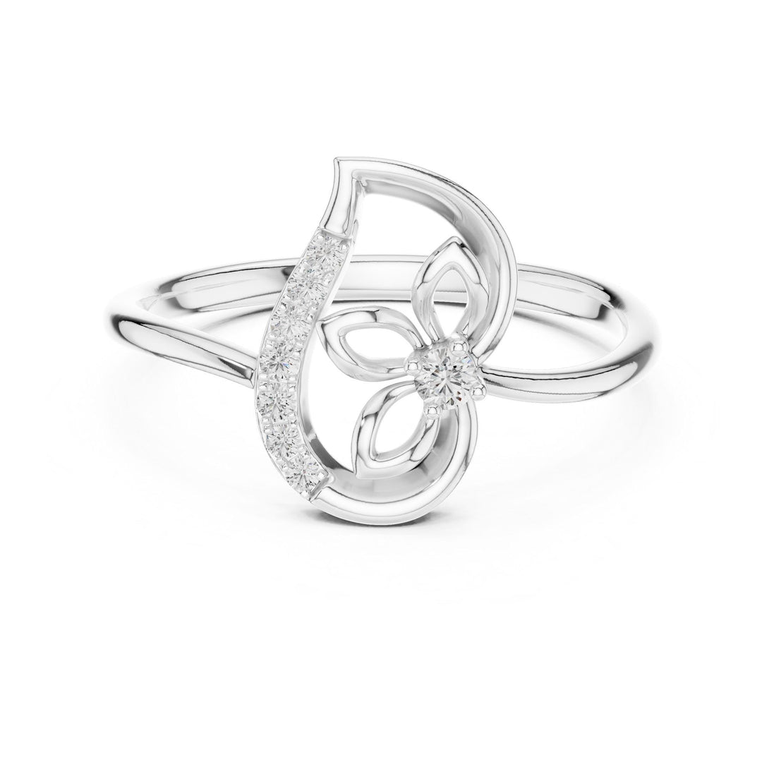 Round Cut Lab Grown Diamond Cluster Ring, 0.07ct Total, Solid Gold