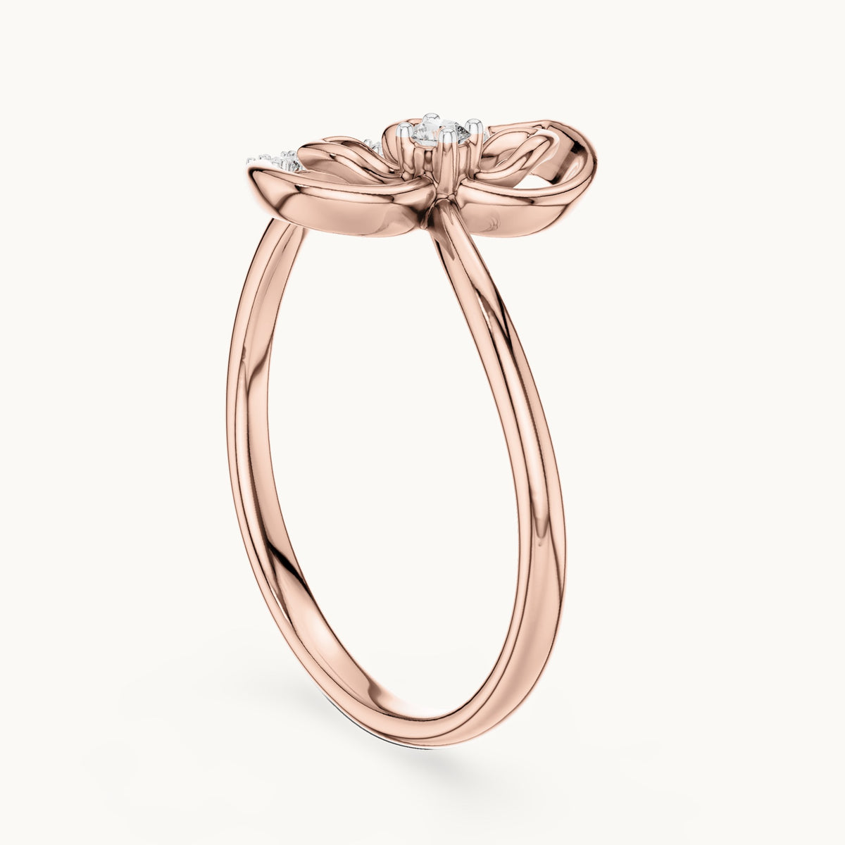 Round Cut Lab Grown Diamond Cluster Ring, 0.07ct Total, Solid Gold