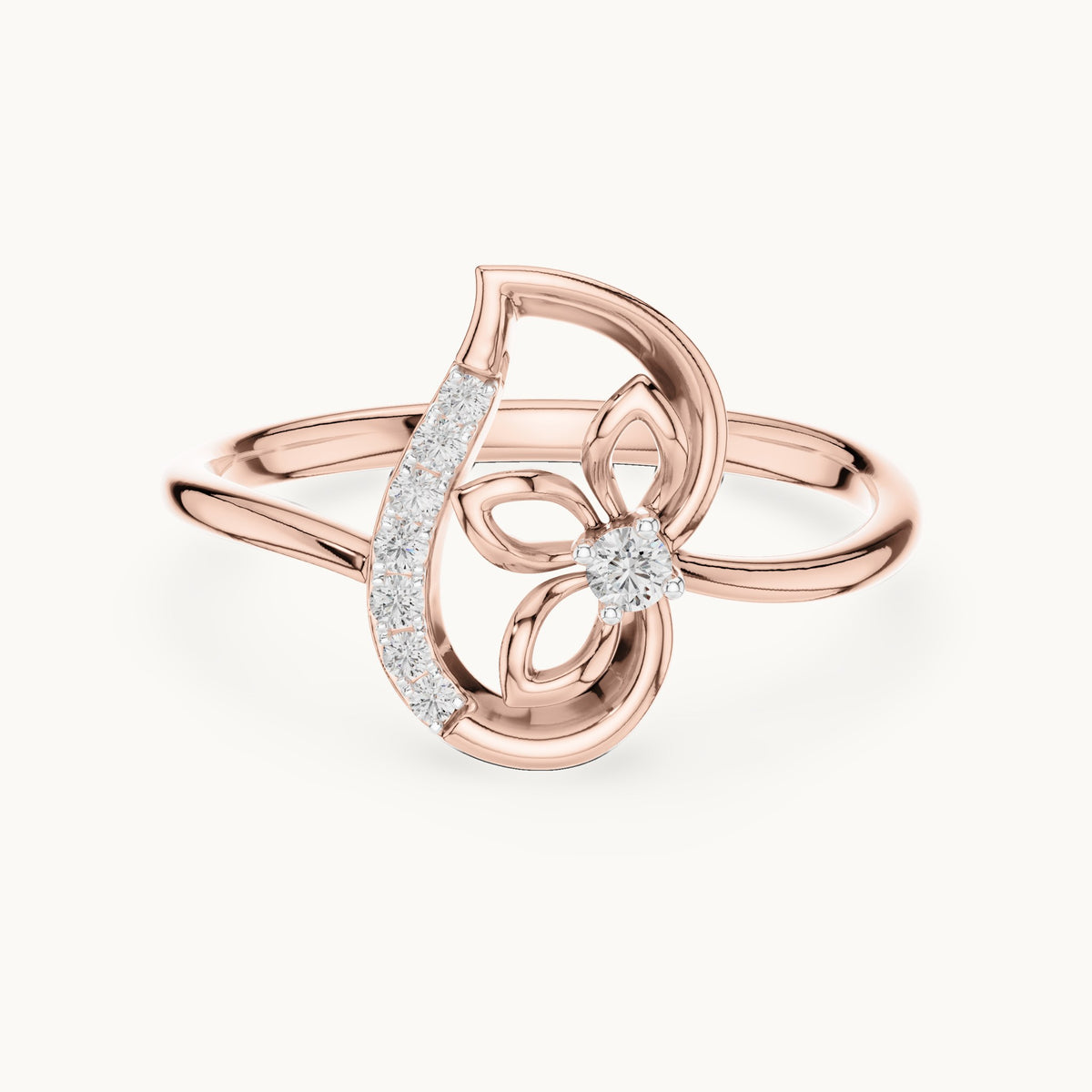 Round Cut Lab Grown Diamond Cluster Ring, 0.07ct Total, Solid Gold
