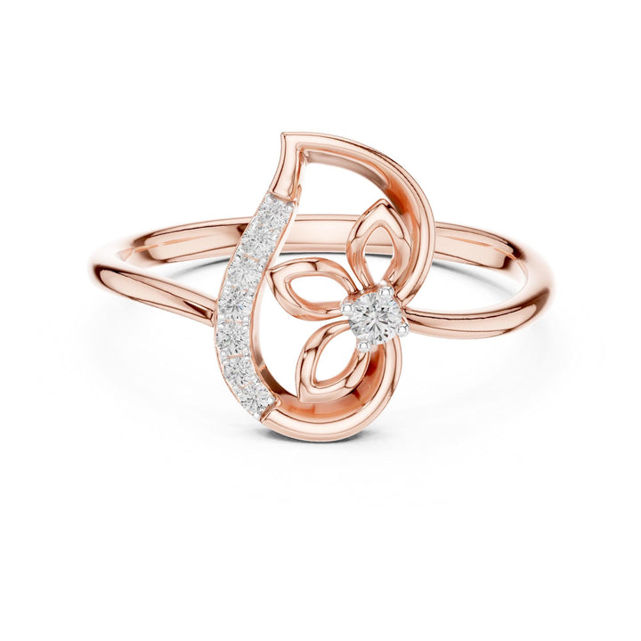 Round Cut Lab Grown Diamond Cluster Ring, 0.07ct Total, Solid Gold