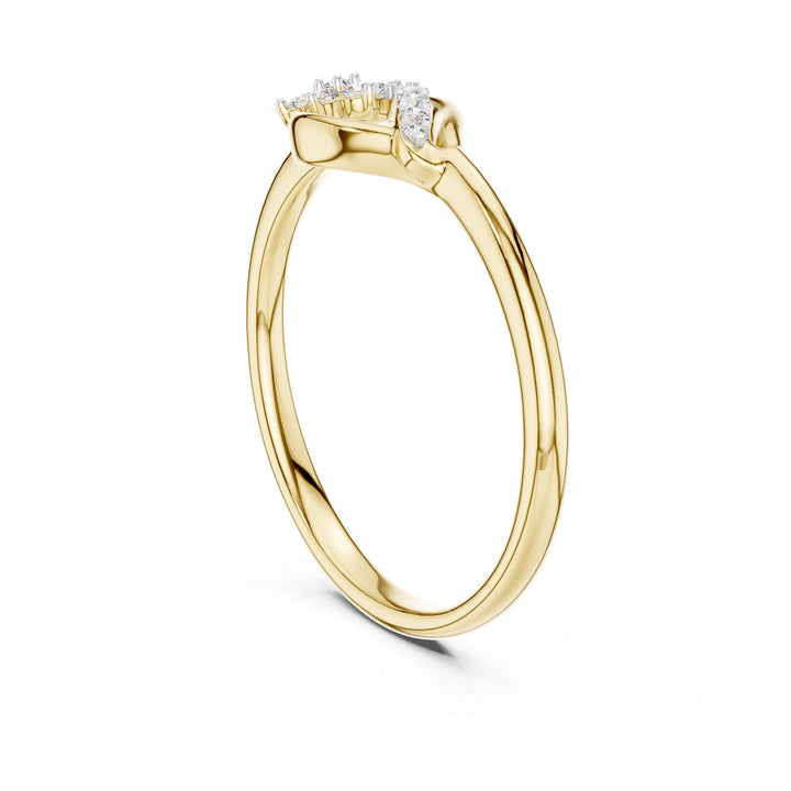 Round Cut Lab Grown Diamond Cluster Ring, 0.10ct Total, Solid Gold