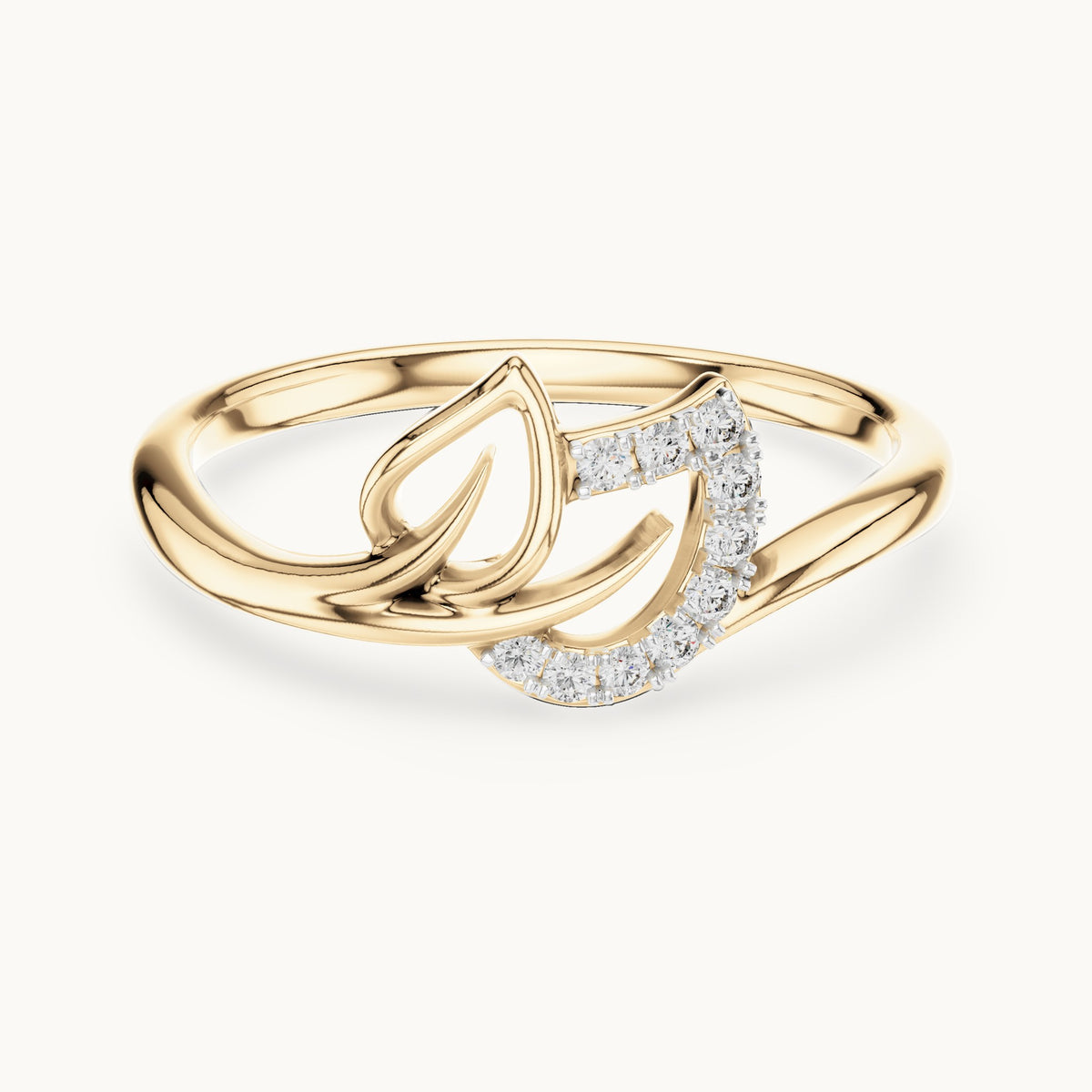 Round Cut Lab Grown Diamond Cluster Ring, 0.07ct Total, Solid Gold