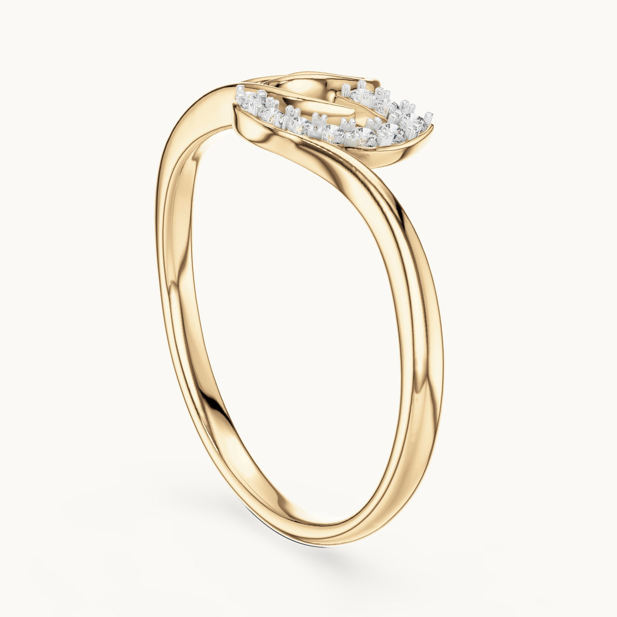 Round Cut Lab Grown Diamond Cluster Ring, 0.07ct Total, Solid Gold