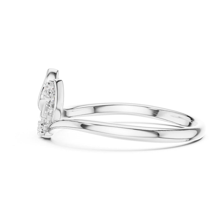 Round Cut Lab Grown Diamond Cluster Ring, 0.07ct Total, Solid Gold