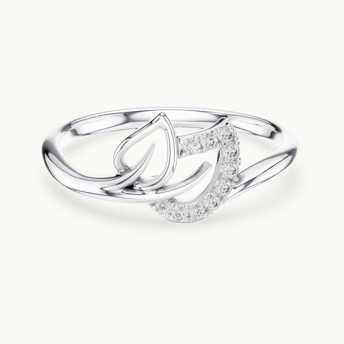 Round Cut Lab Grown Diamond Cluster Ring, 0.07ct Total, Solid Gold