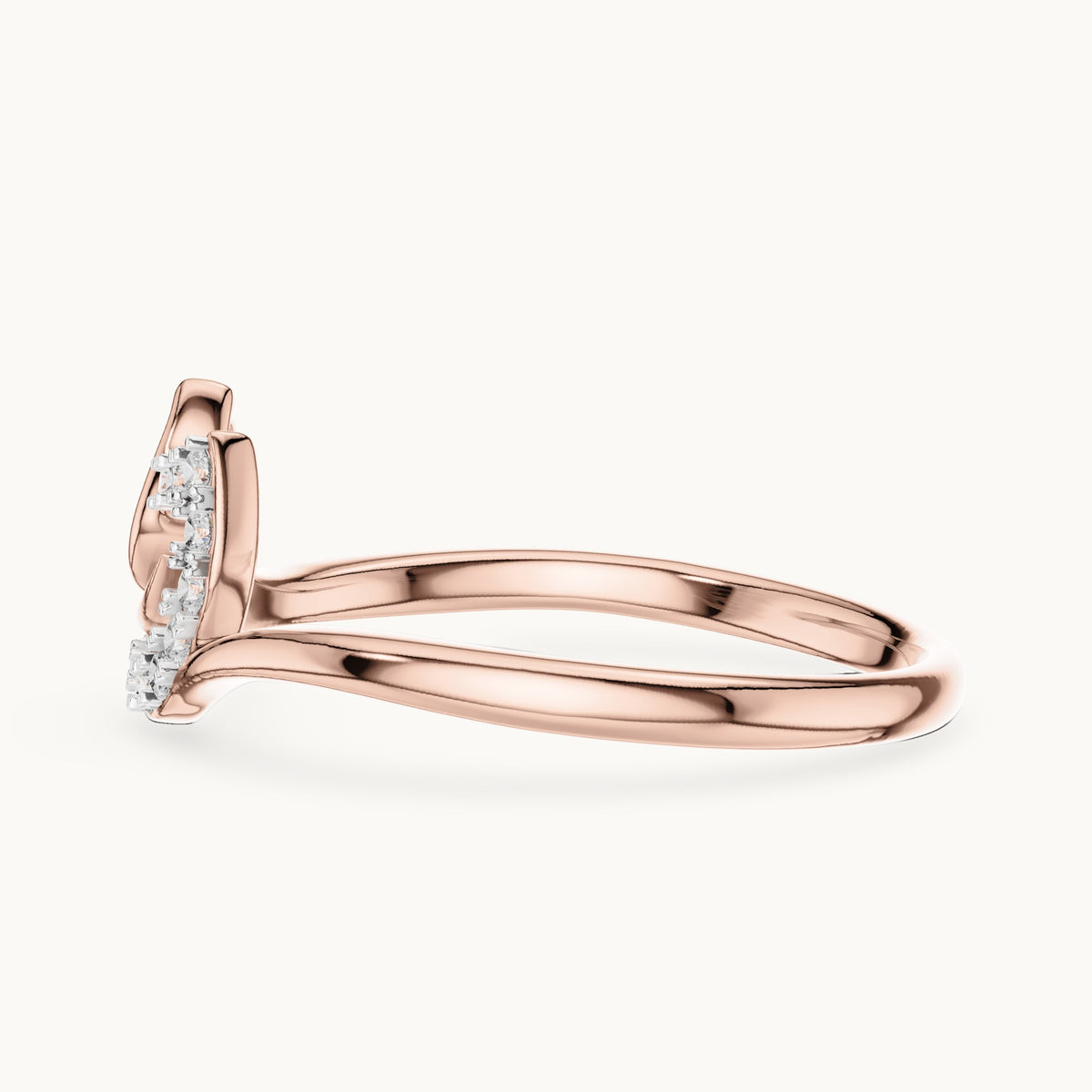 Round Cut Lab Grown Diamond Cluster Ring, 0.07ct Total, Solid Gold