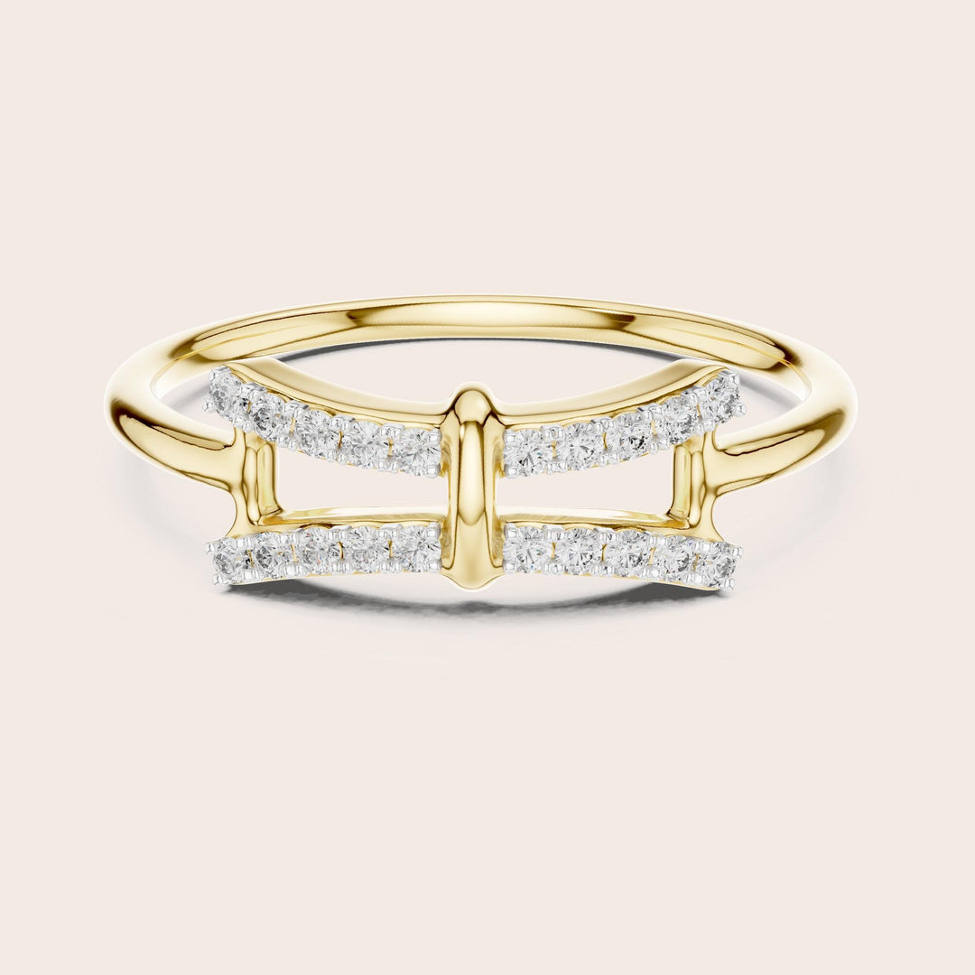 Round Cut Lab Grown Diamond Cluster Ring, 0.12ct Total, Solid Gold