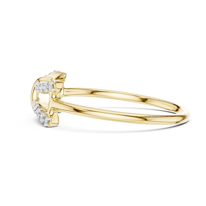 Round Cut Lab Grown Diamond Cluster Ring, 0.12ct Total, Solid Gold
