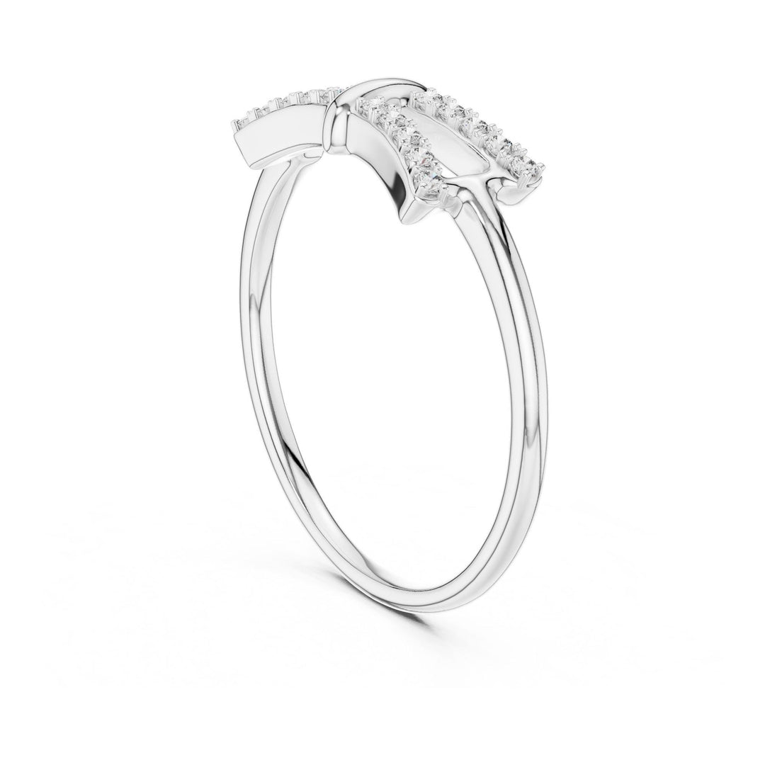 Round Cut Lab Grown Diamond Cluster Ring, 0.12ct Total, Solid Gold