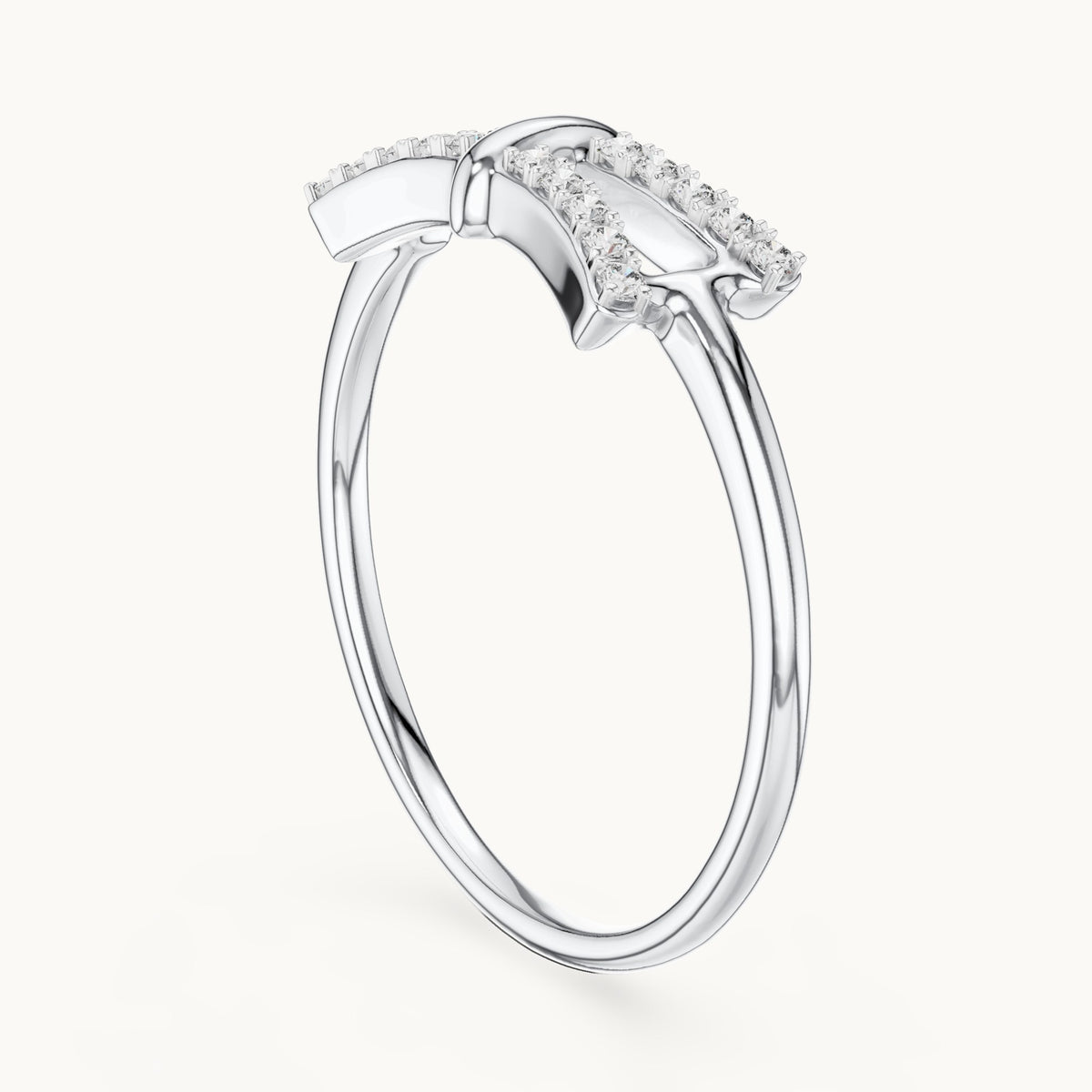 Round Cut Lab Grown Diamond Cluster Ring, 0.12ct Total, Solid Gold