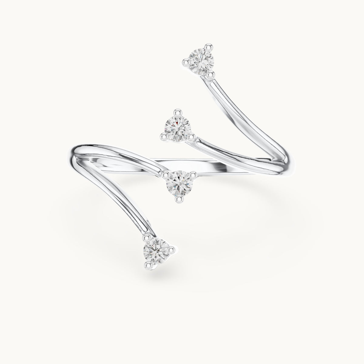 Round Cut Lab Grown Diamond Cluster Ring, 0.12ct Total, Solid Gold