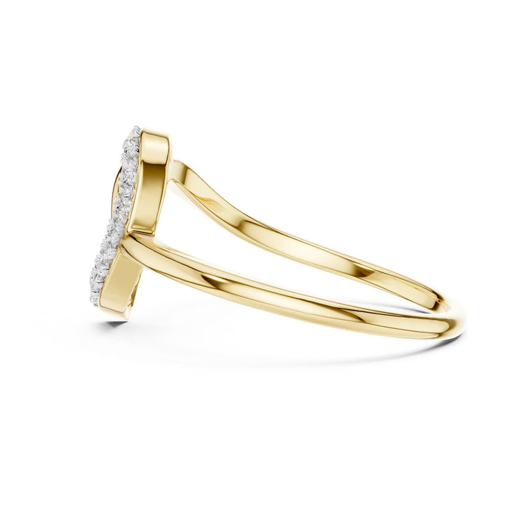 Round Cut Lab Grown Diamond Cluster Ring, 0.12ct Total, Solid Gold