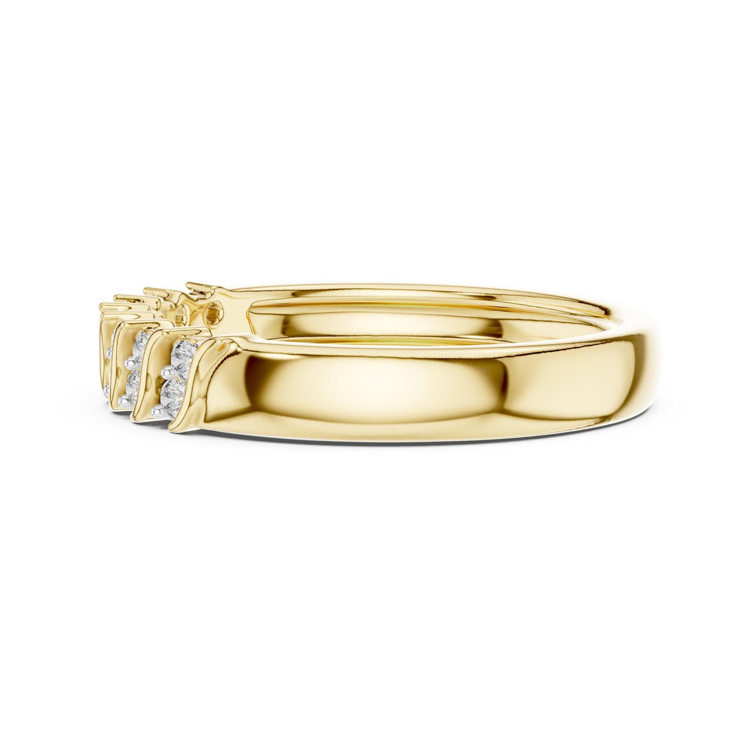 Round Cut Lab Grown Diamond Cluster Ring, 0.17ct Total, Solid Gold