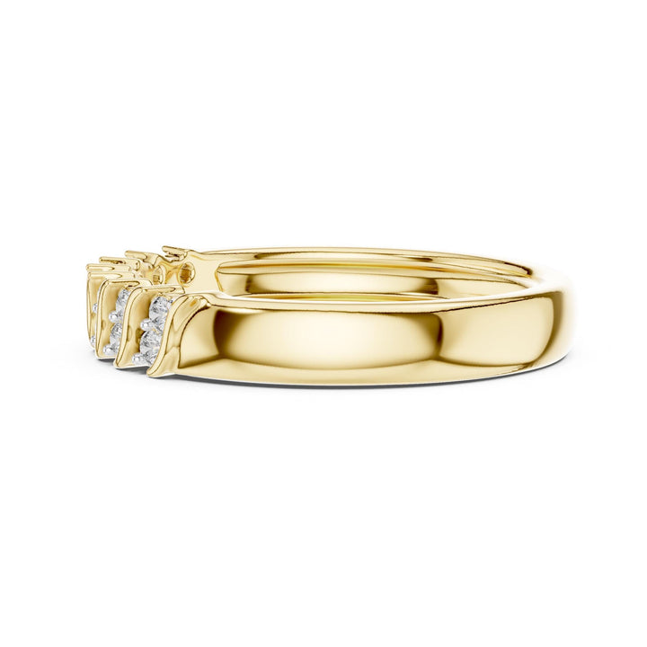 Round Cut Lab Grown Diamond Cluster Ring, 0.17ct Total, Solid Gold