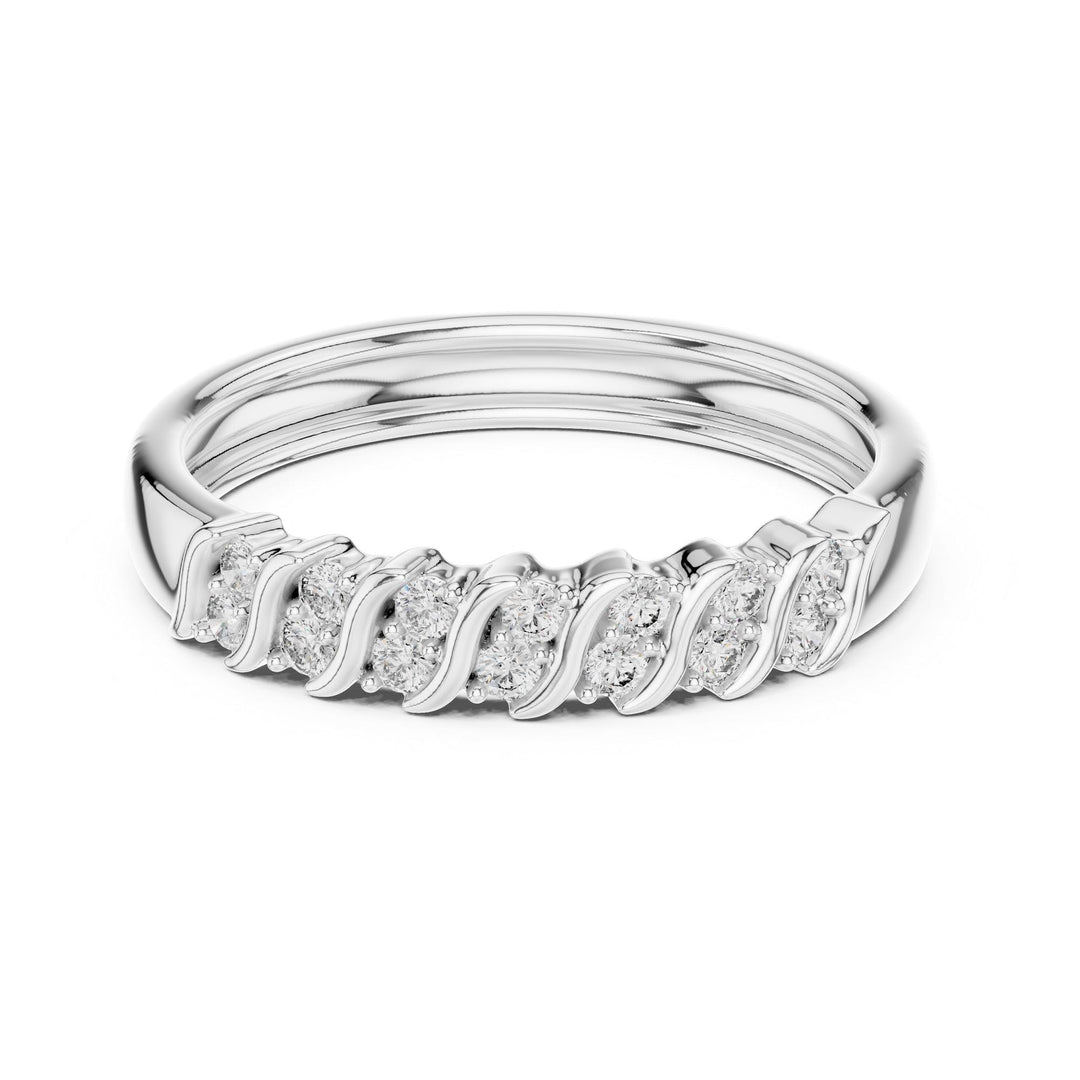Round Cut Lab Grown Diamond Cluster Ring, 0.17ct Total, Solid Gold