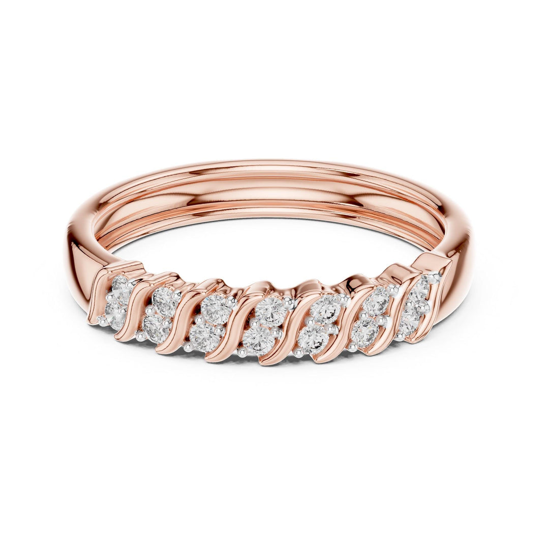 Round Cut Lab Grown Diamond Cluster Ring, 0.17ct Total, Solid Gold