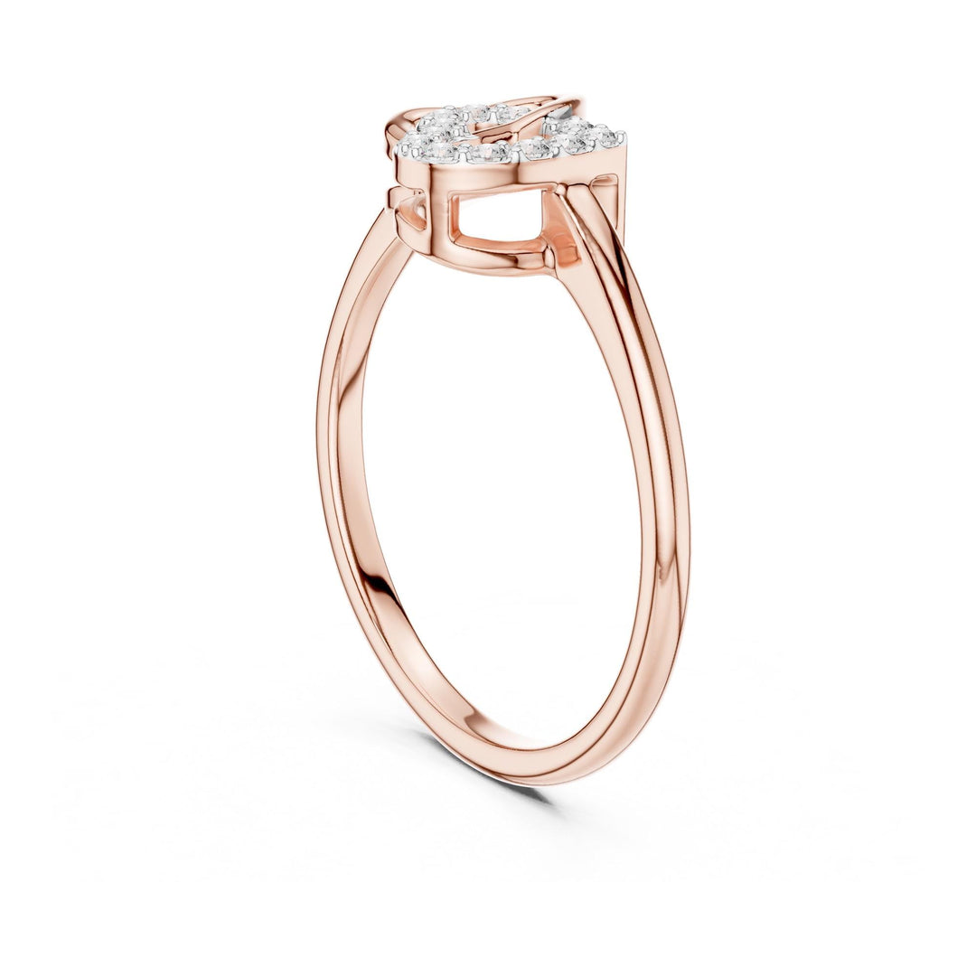 Round Cut Lab Grown Diamond Cluster Ring, 0.09ct Total, Solid Gold