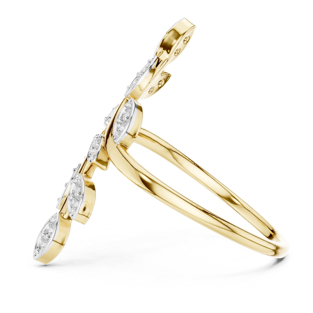 Round Cut Lab Grown Diamond Cluster Ring, 0.16ct Total, Solid Gold