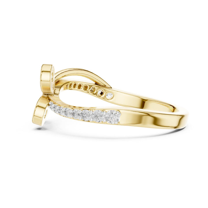 Round Cut Lab Grown Diamond Half Eternity Band, 0.35ct Total, Solid Gold