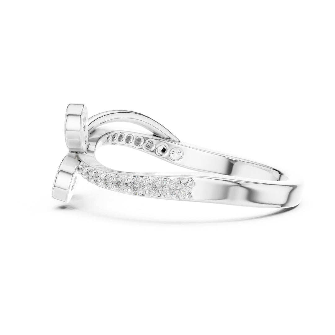 Round Cut Lab Grown Diamond Half Eternity Band, 0.35ct Total, Solid Gold