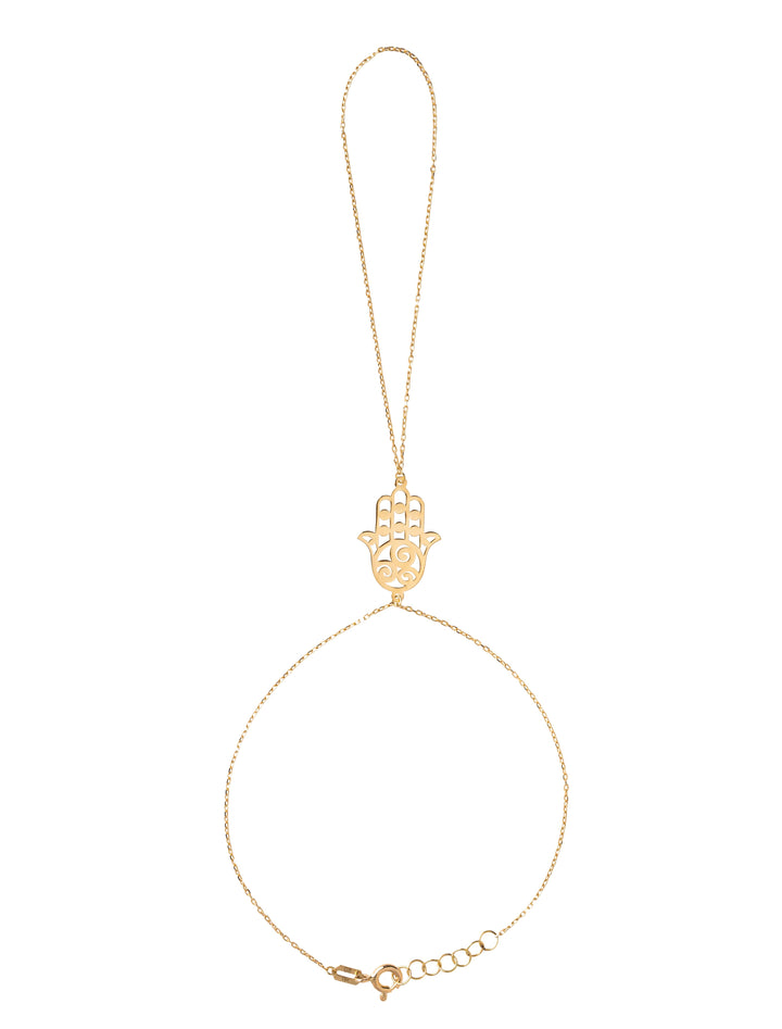 18K GOLD HAMSA HAND CHAIN