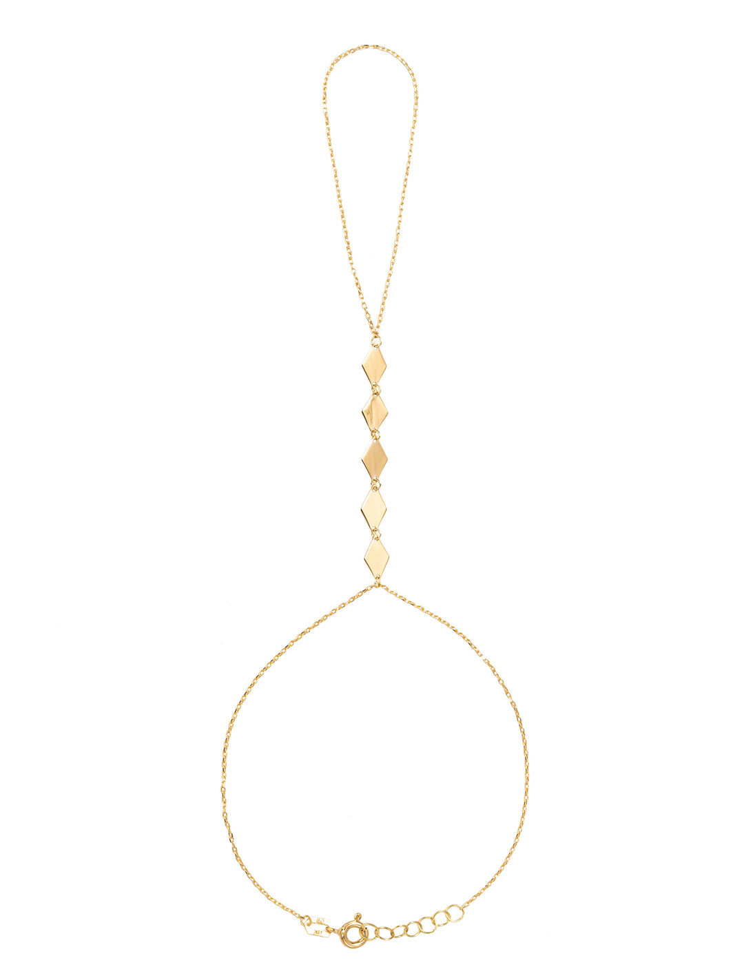 18K GOLD LOZENGES HAND CHAIN