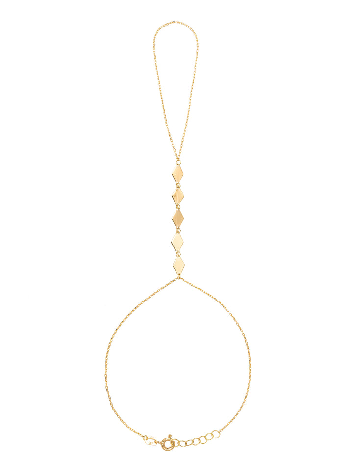 18K GOLD LOZENGES HAND CHAIN