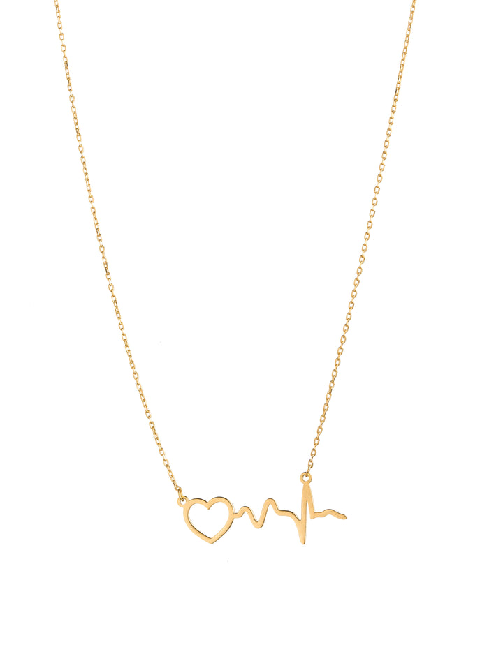 18K GOLD HEART RHYTHM NECKLACE