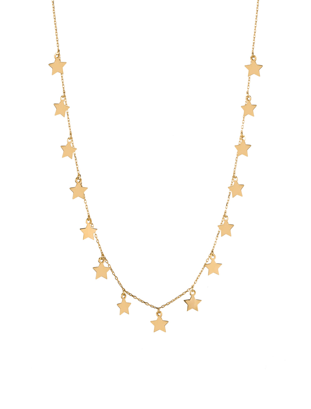 18K GOLD DANGLING STAR NECKLACE