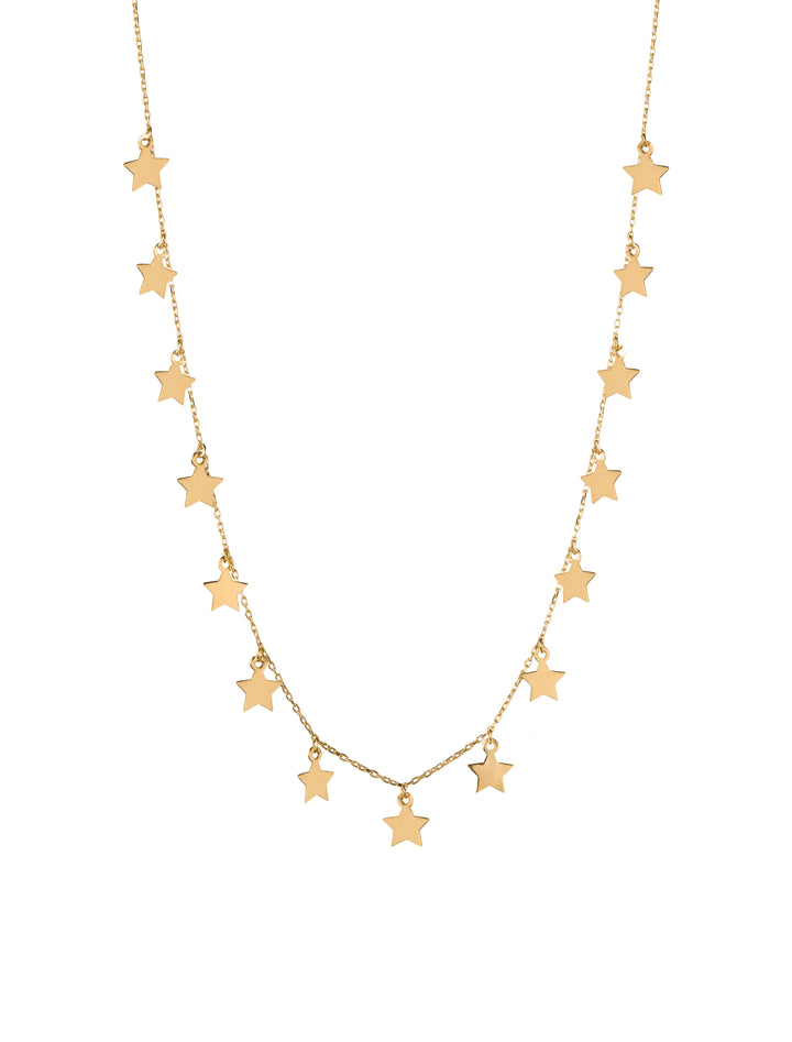 18K GOLD DANGLING STAR NECKLACE