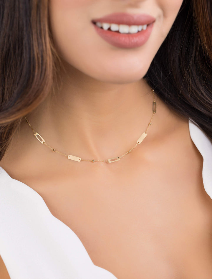 18K GOLD DREAMY RECTANGLES NECKLACE