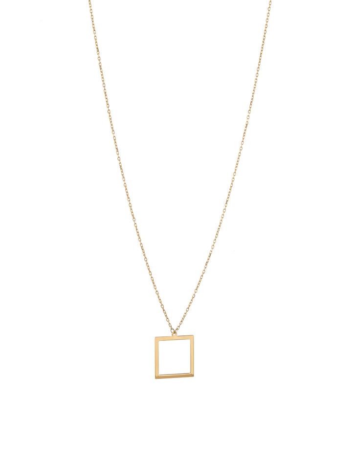 18K GOLD STARK SQUARE NECKLACE